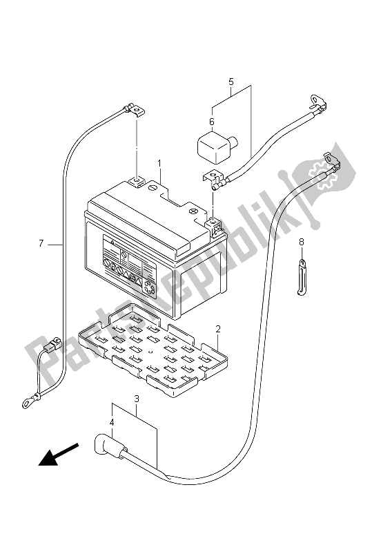 Todas as partes de Bateria (gsx-r1000 E21) do Suzuki GSX R 1000 2011