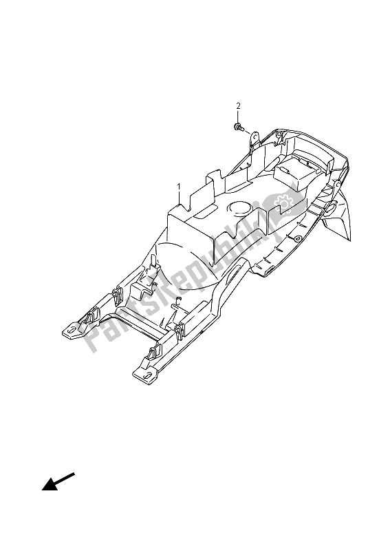 All parts for the Rear Fender of the Suzuki GSX 1250 FA 2015