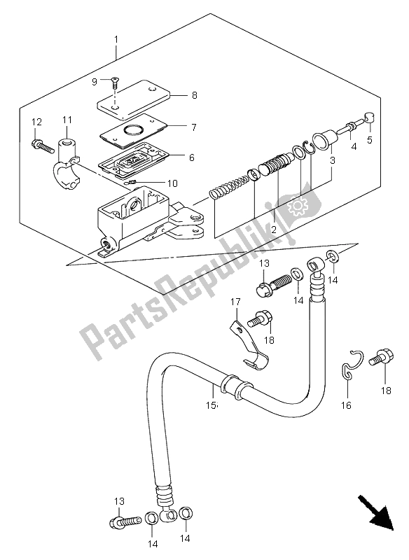 Tutte le parti per il Pompa Frizione del Suzuki DL 1000 V Strom 2004