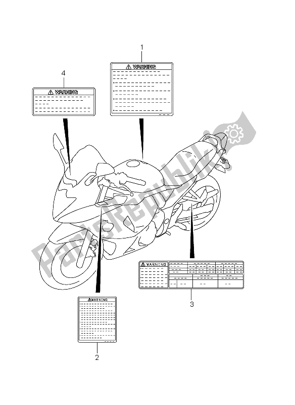 Alle onderdelen voor de Label (gsx650f E21) van de Suzuki GSX 650 FA 2011
