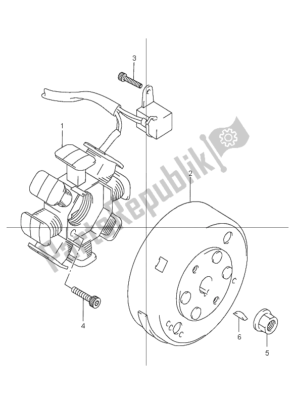 All parts for the Magnet of the Suzuki TR 50S Street Magic 1999