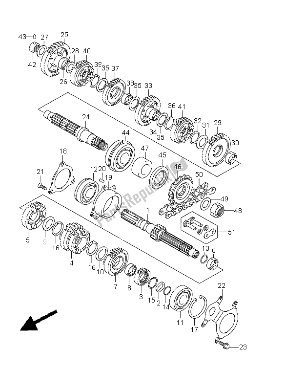 Toutes les pièces pour le Transmission du Suzuki GSX 1250 FA 2011