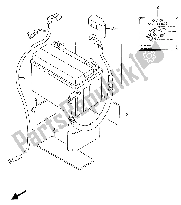 Tutte le parti per il Batteria del Suzuki RF 600 RU 1994