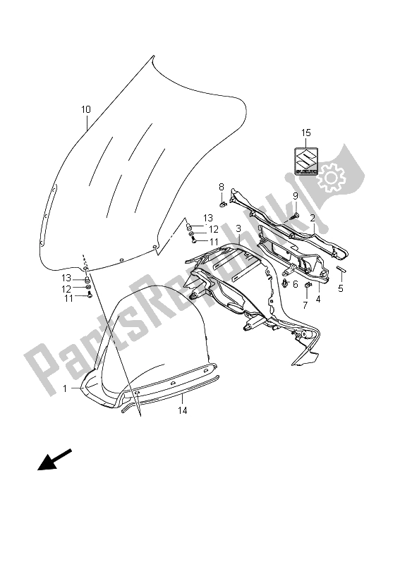 Toutes les pièces pour le Panneau De Compteur (an400 E19) du Suzuki Burgman AN 400 AZA 2011