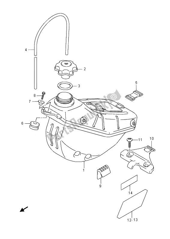 Wszystkie części do Zbiornik Paliwa Suzuki RM Z 250 2014