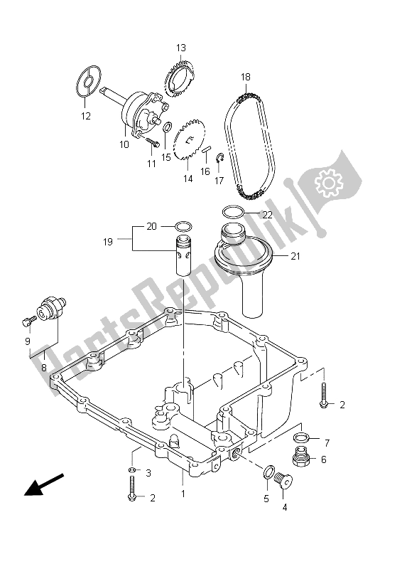 Toutes les pièces pour le Carter D'huile Et Pompe à Huile du Suzuki GSF 1250 SA Bandit 2012