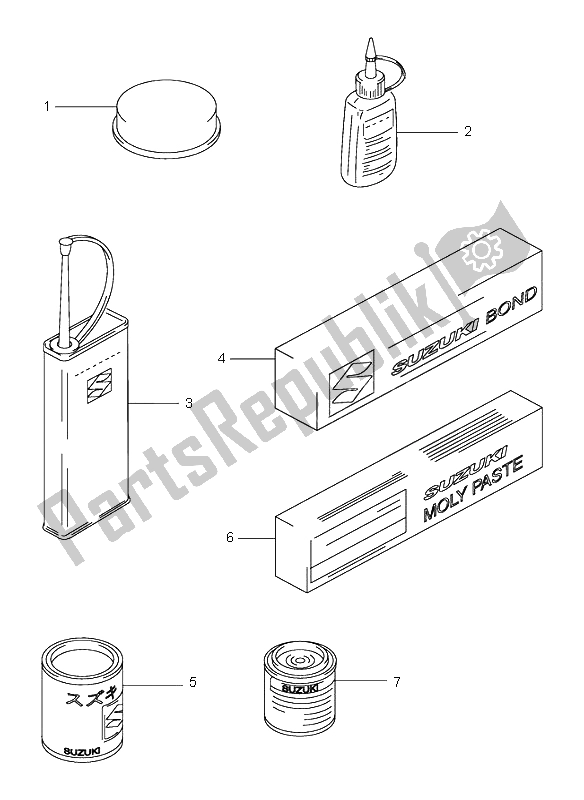 Tutte le parti per il Opzionale del Suzuki TL 1000S 1997