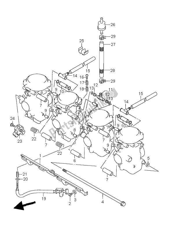 All parts for the Carburetor Fittings of the Suzuki GSX 750F 2002