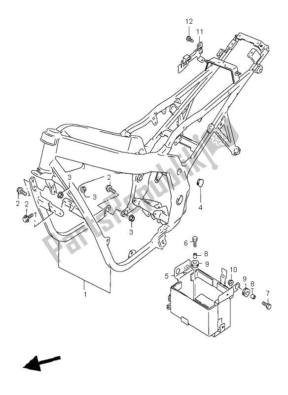 Alle onderdelen voor de Kader van de Suzuki GS 500 2002