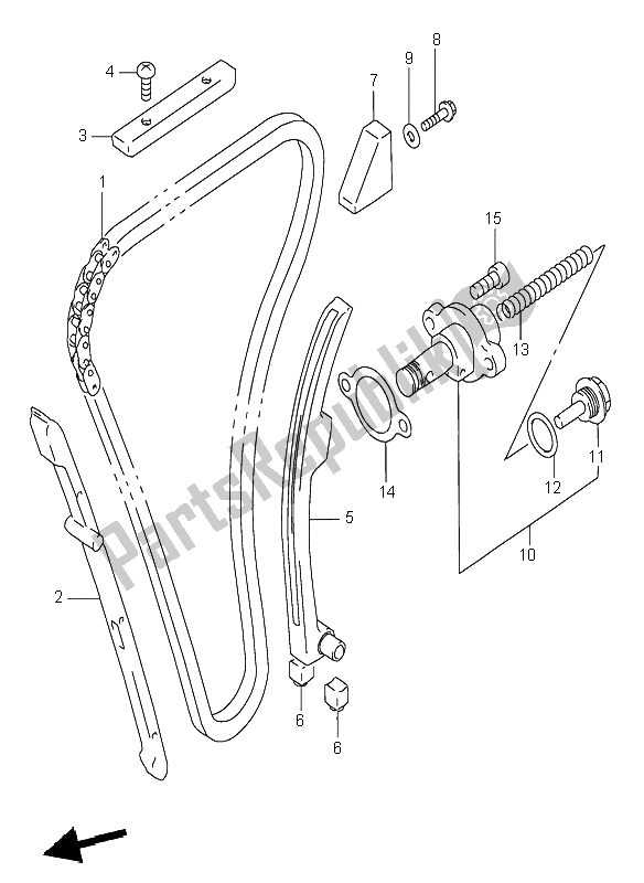 Tutte le parti per il Catena A Camme del Suzuki RF 600R 1995