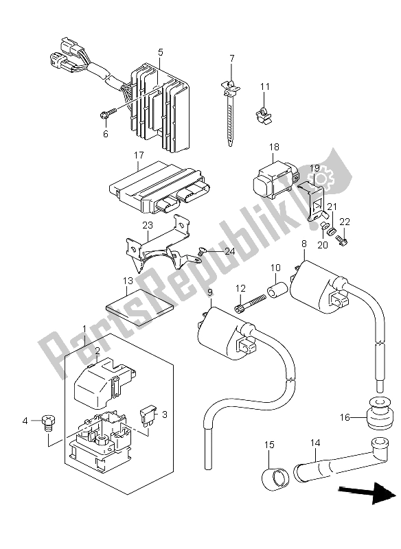 Todas las partes para Eléctrico de Suzuki VL 800C Volusia 2006