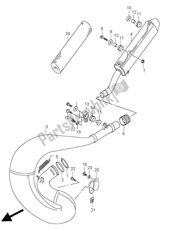 Tutte le parti per il Silenziatore del Suzuki RM 250 Z 2006