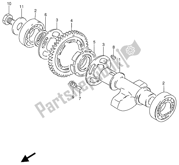 Todas las partes para Equilibrador De Manivela de Suzuki GN 250 1988