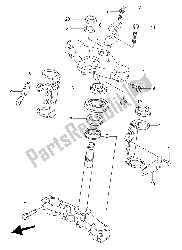 All parts for the Steering Stem (sv650) of the Suzuki SV 650 NS 2002