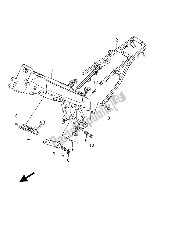 Toutes les pièces pour le Cadre du Suzuki DL 650 V Strom 2006