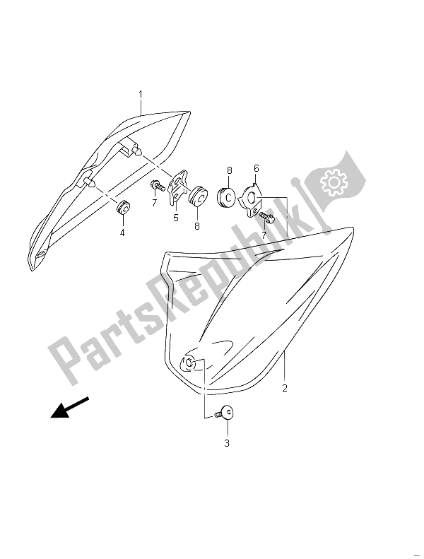 All parts for the Frame Head Cover (gsf650) of the Suzuki GSF 650 Sasa Bandit 2011