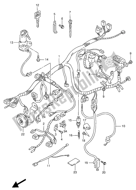 Todas las partes para Arnés De Cableado de Suzuki GSX R 1100W 1994