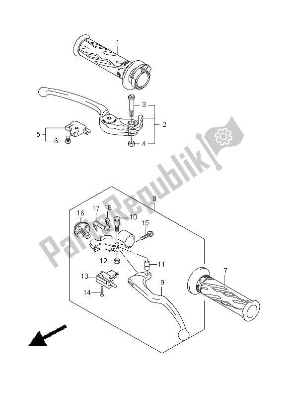 Todas las partes para Palanca De La Manija de Suzuki GSX R 750 2009