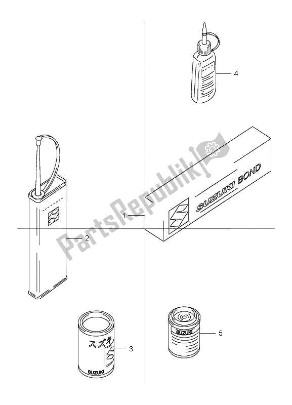 All parts for the Optional of the Suzuki LT 80 Quadsport 2001