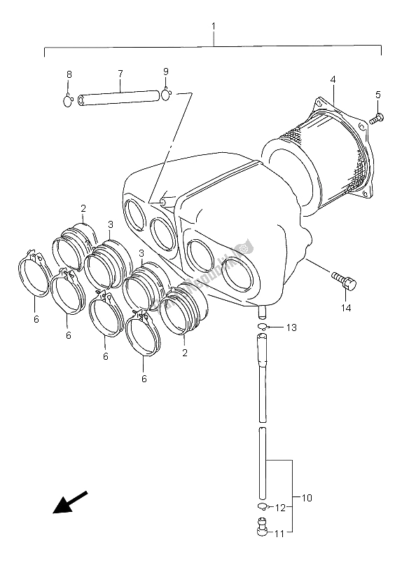 Todas las partes para Filtro De Aire de Suzuki GSX 750F 2005