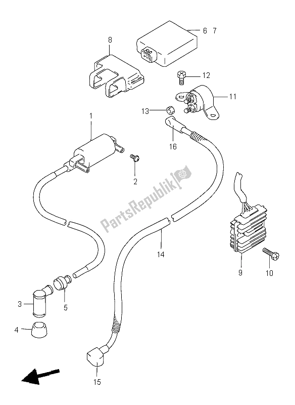 Todas las partes para Eléctrico de Suzuki DR 125 SE 2002