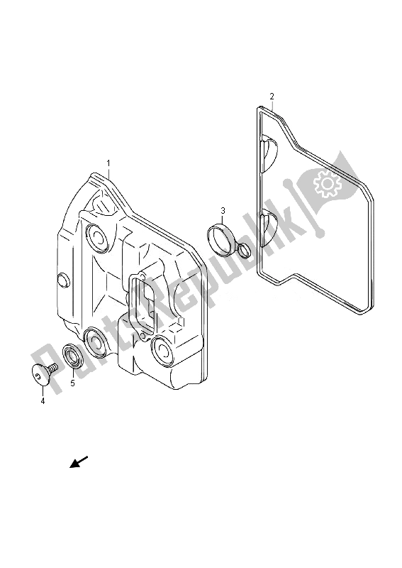 Todas las partes para Cubierta De Tapa De Cilindro de Suzuki Burgman AN 400 AZA 2014