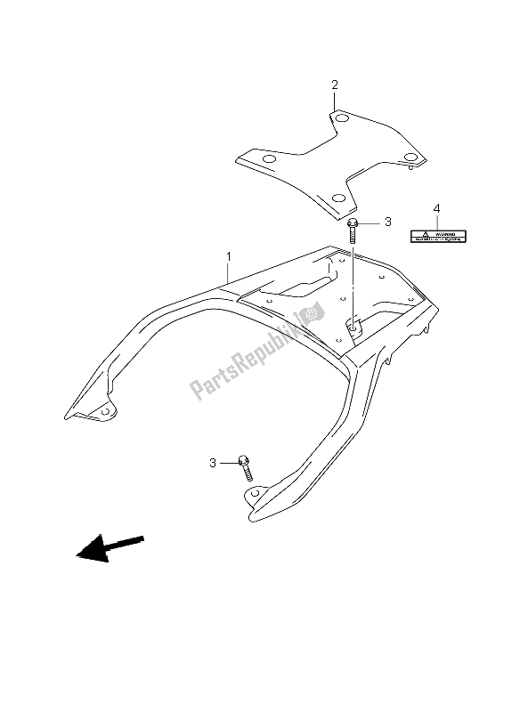 All parts for the Carrier of the Suzuki DL 1000 V Strom 2008