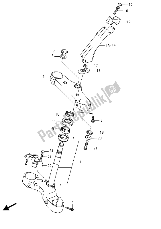 Todas las partes para Vástago De Dirección (vzr1800 E19) de Suzuki VZR 1800 BZ M Intruder 2015