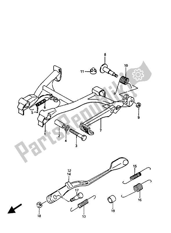 Tutte le parti per il In Piedi del Suzuki GV 1400 GD 1988