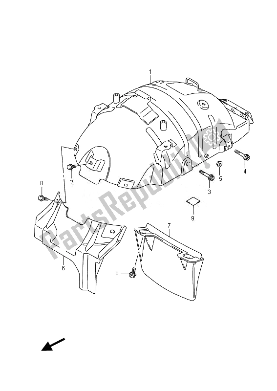 Todas las partes para Guardabarros Trasero de Suzuki VZR 1800 M Intruder 2014