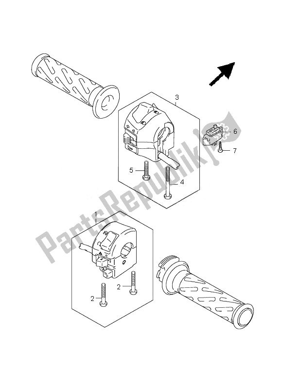 Todas las partes para Interruptor De Manija (sv650s-sa-su-sua) de Suzuki SV 650 Nsnasa 2007
