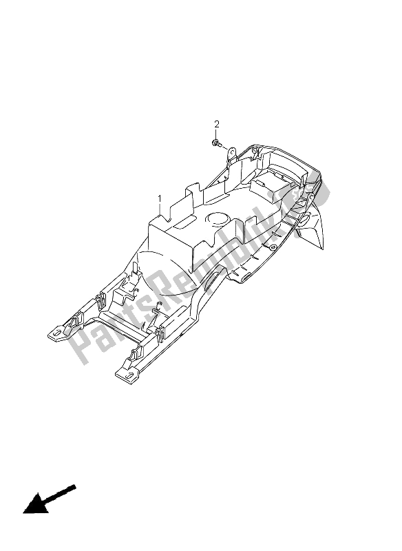 Alle onderdelen voor de Achterspatbord (gsx650fa E21) van de Suzuki GSX 650 FA 2011