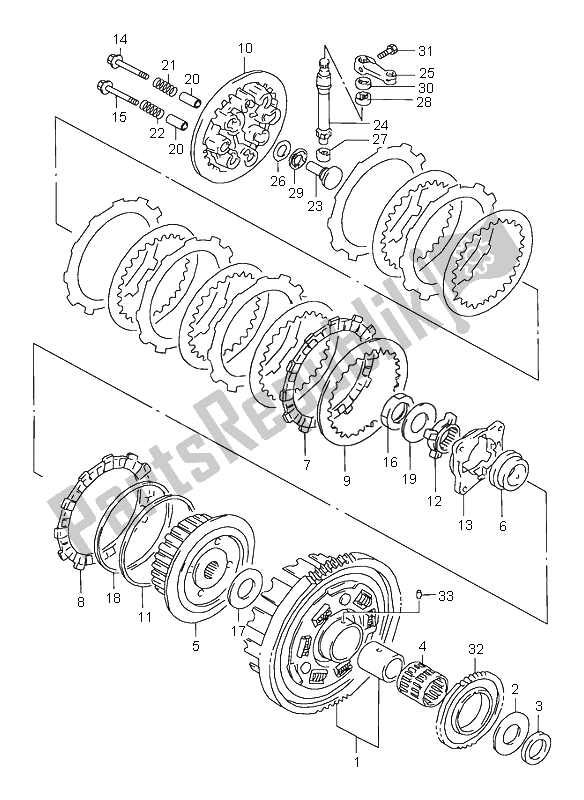 All parts for the Clutch of the Suzuki VZ 800 Marauder 2002