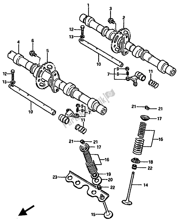 Wszystkie części do Wa? Ek Rozrz? Du I Zawór Suzuki GSX R 750 1985