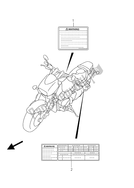 Todas las partes para Etiqueta (vz800 E2) de Suzuki VZ 800 Intruder 2011