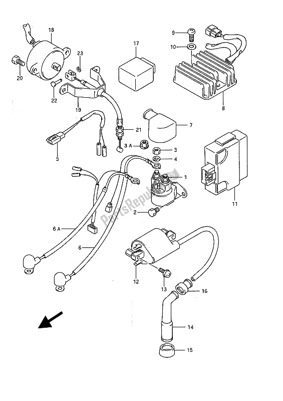 Tutte le parti per il Elettrico del Suzuki LS 650 FP Savage 1989