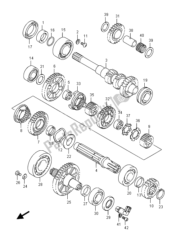 Toutes les pièces pour le Transmission (2) du Suzuki LT A 750 XZ Kingquad AXI 4X4 2015