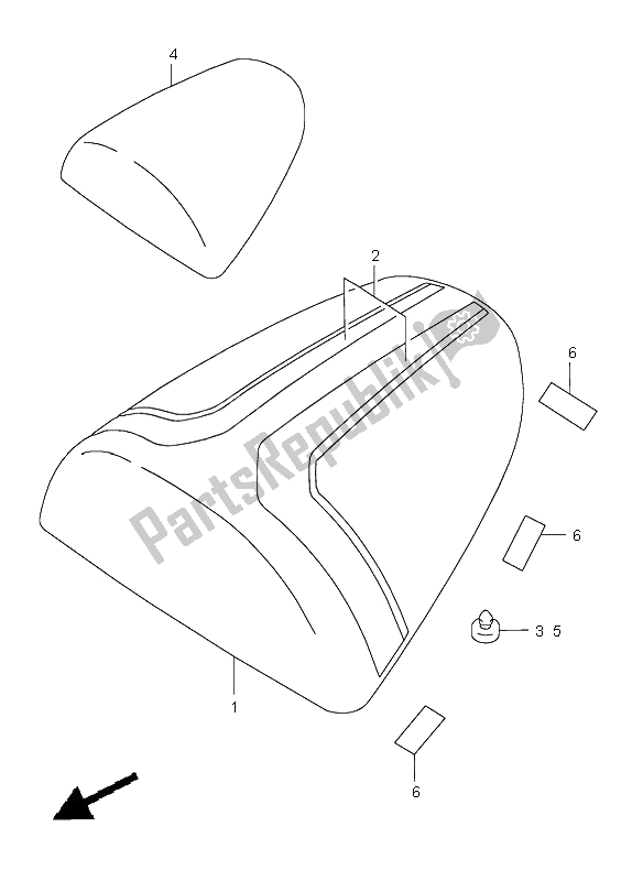 Tutte le parti per il Scatola Di Coda Del Sedile del Suzuki GSX R 600 1997