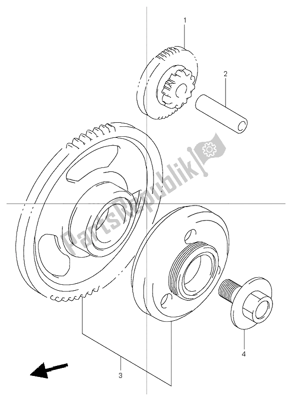 Tutte le parti per il Frizione Di Avviamento del Suzuki GSF 600 NS Bandit 2003