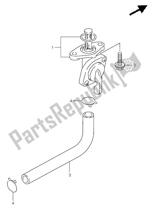 Alle onderdelen voor de Brandstofkraan van de Suzuki RM 125 2000