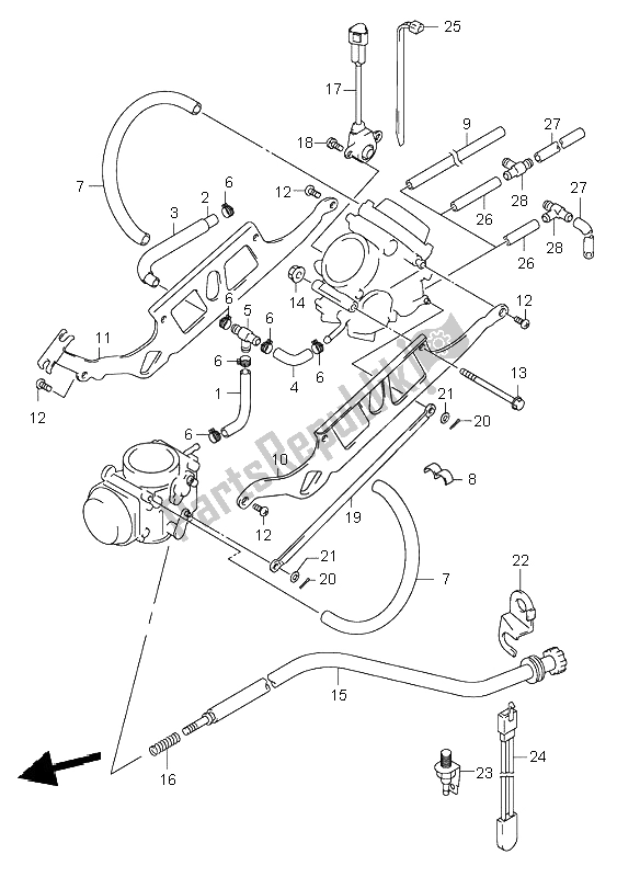 Alle onderdelen voor de Carburateur Montage van de Suzuki SV 650 NS 1999