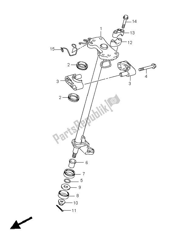 Tutte le parti per il Albero Dello Sterzo del Suzuki LT A 400F Kingquad 4X4 2008