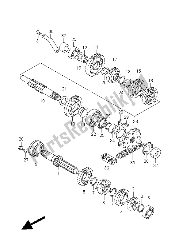 Tutte le parti per il Trasmissione del Suzuki DR Z 400E 2007