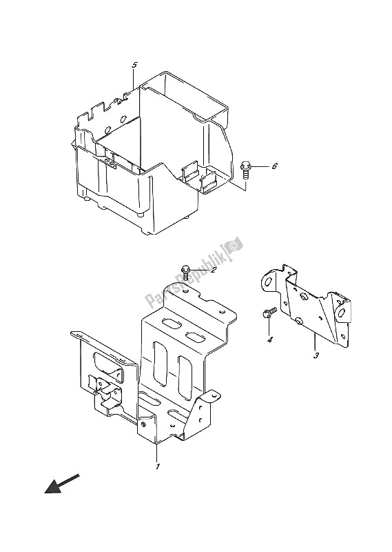 All parts for the Battery Holder of the Suzuki VL 1500T Intruder 2016