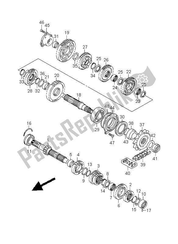 Tutte le parti per il Trasmissione del Suzuki GSX R 750 2009