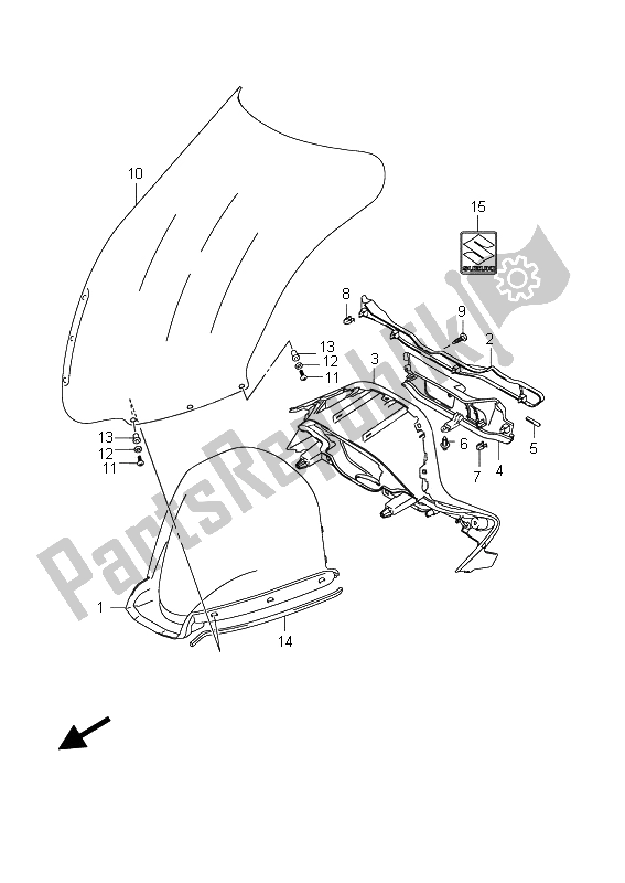 Toutes les pièces pour le Panneau De Compteur (an400za E51) du Suzuki Burgman AN 400 AZA 2011