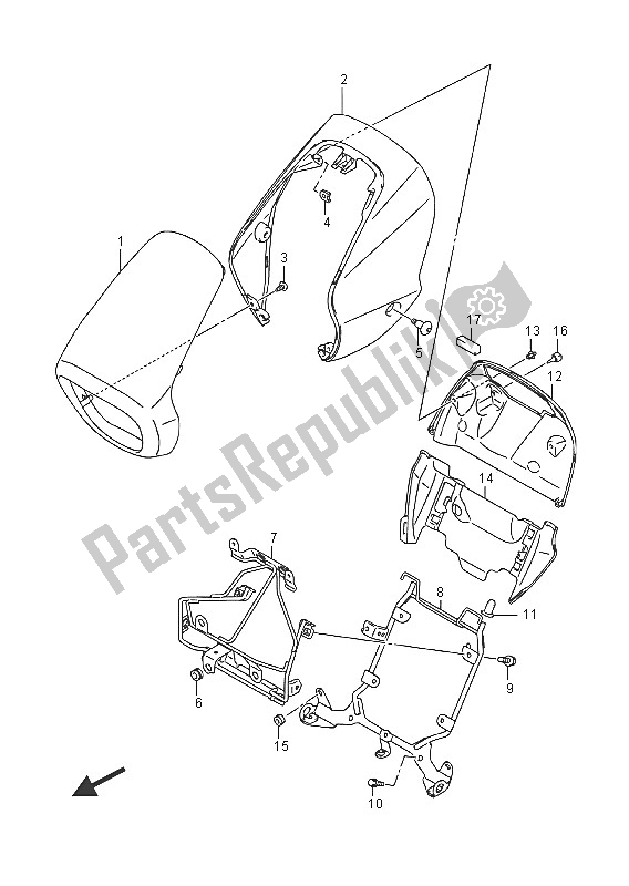 Todas las partes para Cubierta Del Faro (vzr1800 E19) de Suzuki VZR 1800 BZ M Intruder 2016