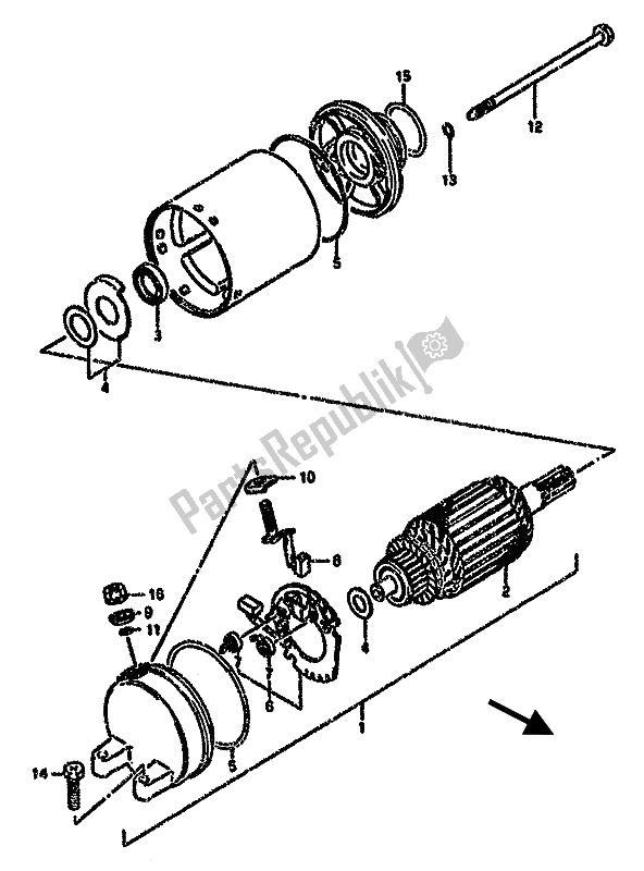 Todas las partes para Motor De Arranque de Suzuki GSX 750F 1994