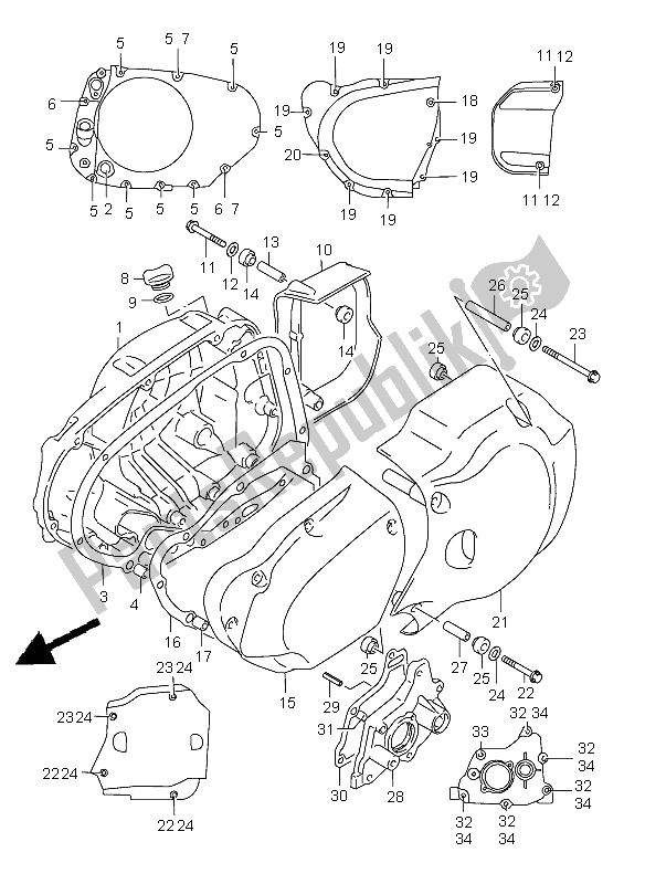 Alle onderdelen voor de Carter Deksel van de Suzuki C 1500 VL 2009