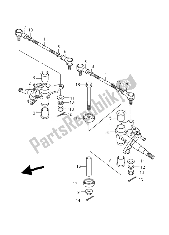 Tutte le parti per il Braccio Articolato del Suzuki LT Z 50 4T Quadsport 2007